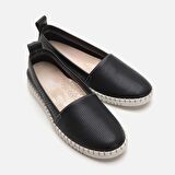 Hakiki Deri Siyah Kadın Loafer