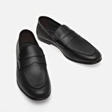 Hakiki Deri Siyah Erkek Loafer