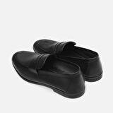 Hakiki Deri Siyah Erkek Loafer