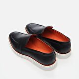 Hakiki Deri Siyah Erkek Loafer