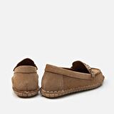 Hakiki Deri Camel Kadın Loafer