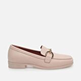 Hakiki Deri Pudra Kadın Loafer