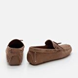 Hakiki Deri Bej Erkek Loafer