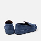 Hakiki Deri Lacivert Erkek Loafer