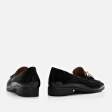 Hakiki Deri Siyah Kadın Loafer