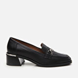 Hakiki Deri Siyah Kadın Loafer