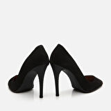 Hakiki Deri Siyah Kadın Stiletto