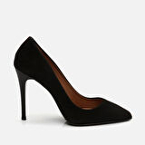 Hakiki Deri Siyah Kadın Stiletto