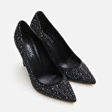 Hakiki Deri Siyah Kadın Stiletto