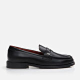 Hakiki Deri Siyah Kadın Loafer