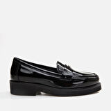 Hakiki Deri Siyah Kadın Loafer