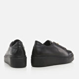 Hakiki Deri Siyah Kadın Spor Ayakkabı