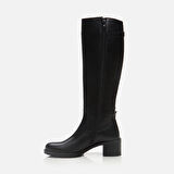 Hakiki Deri Siyah Kadın Çizme