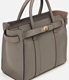 Kadın Deri Vizon Kilit Detaylı Omuz Çantası