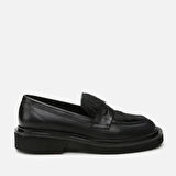 Hakiki Deri Siyah Kadın Loafer