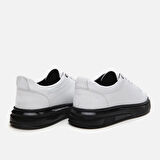 Hakiki Deri Beyaz Kadın Spor Ayakkabı