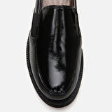 Hakiki Deri Siyah Kadın Loafer