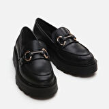 Siyah Yaya Kadın Loafer