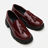Bordo Kadın Loafer