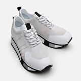 Hakiki Deri Beyaz Erkek Spor Ayakkabı