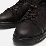 Hakiki Deri Siyah Erkek Günlük Ayakkabı