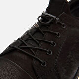 Hakiki Deri Siyah Erkek Günlük Ayakkabı