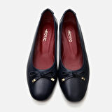 Hakiki Deri Lacivert Kadın Babet