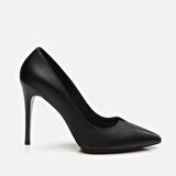 Hakiki Deri Siyah Kadın Stiletto