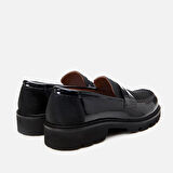 Hakiki Deri Siyah Erkek Loafer