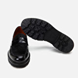 Hakiki Deri Siyah Erkek Loafer