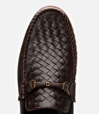 Erkek Deri Kahverengi Hafif Tabanlı Toka Detaylı Loafer