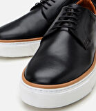 Erkek Deri Siyah Hafif Tabanlı Günlük Ayakkabı