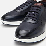 Erkek Deri Lacivert Spor Ayakkabı