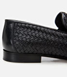 Erkek Deri Siyah Yumuşak Dokulu Klasik Loafer