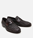 Erkek Deri Kahverengi Yumuşak Dokulu Klasik Loafer