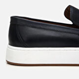 Hakiki Deri Lacivert Erkek Loafer