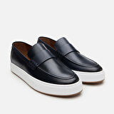 Hakiki Deri Lacivert Erkek Loafer