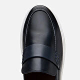 Hakiki Deri Lacivert Erkek Loafer