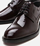 Erkek Rugan Deri Bordo Şık Klasik Ayakkabı