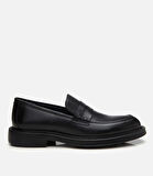 Erkek Deri Siyah Ultra Hafif Tabanlı Klasik Loafer