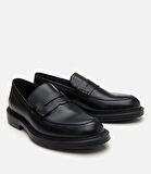 Erkek Deri Siyah Ultra Hafif Tabanlı Klasik Loafer