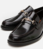 Erkek Deri Bordo Toka Detaylı Klasik Loafer