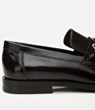 Erkek Deri Bordo Toka Detaylı Klasik Loafer