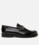 Erkek Deri Bordo Toka Detaylı Klasik Loafer
