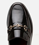 Erkek Deri Bordo Toka Detaylı Klasik Loafer