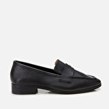 Hakiki Deri Siyah Kadın Loafer
