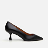 Hakiki Deri Siyah Kadın Stiletto
