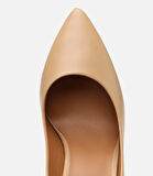 Kadın Deri Bej Yüksek Topuklu Stiletto