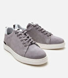 Erkek Süet Deri Gri Ultra Hafif Tabanlı Spor Ayakkabı