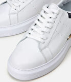 Erkek Deri Beyaz Hafif Tabanlı Spor Ayakkabı